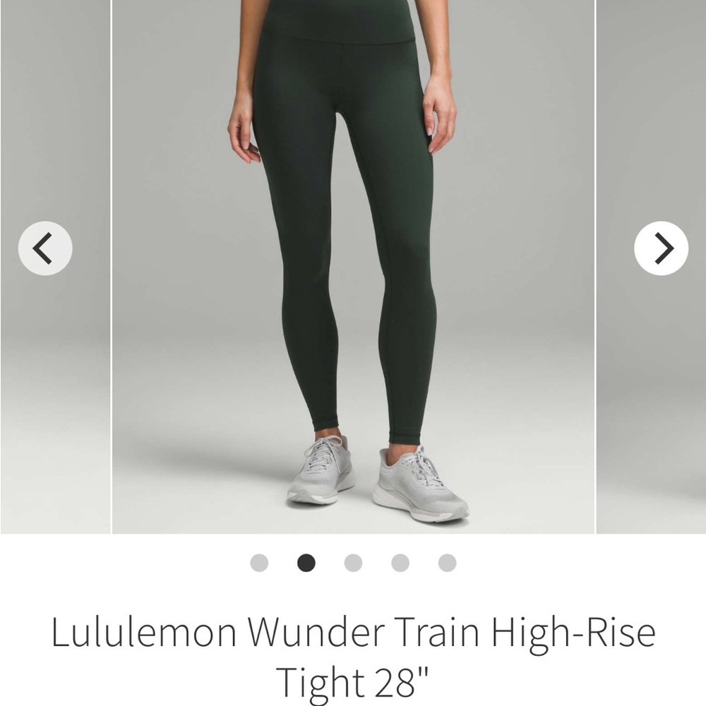 LIKE NEW Lululemon Legacy Green Wunder Train 28” size 6
